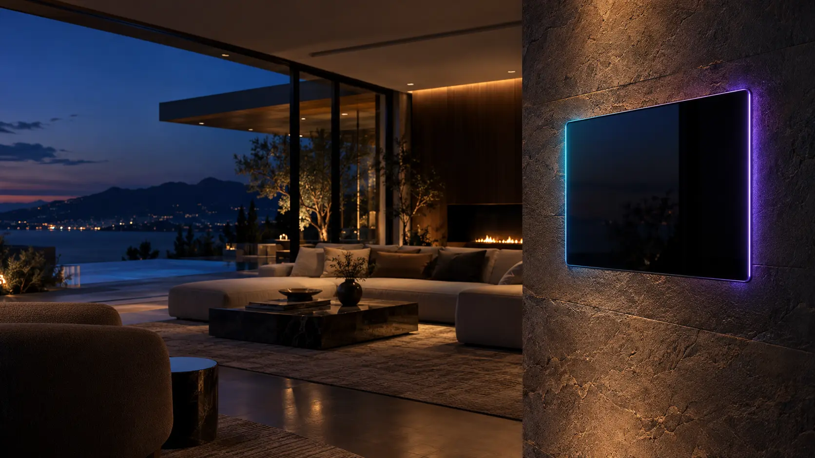 SIA wall tablet interface concept within an interior setting