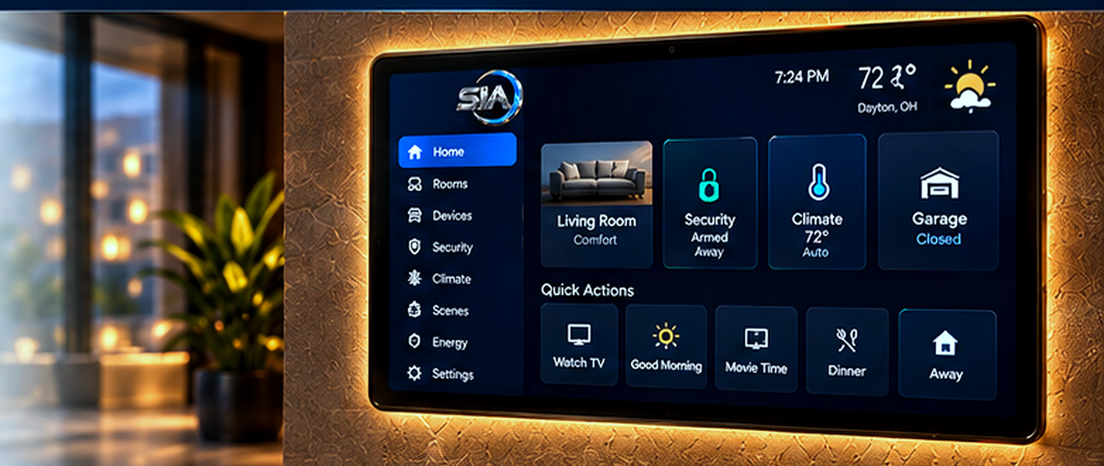 SIA wall display concept integrated into an interior